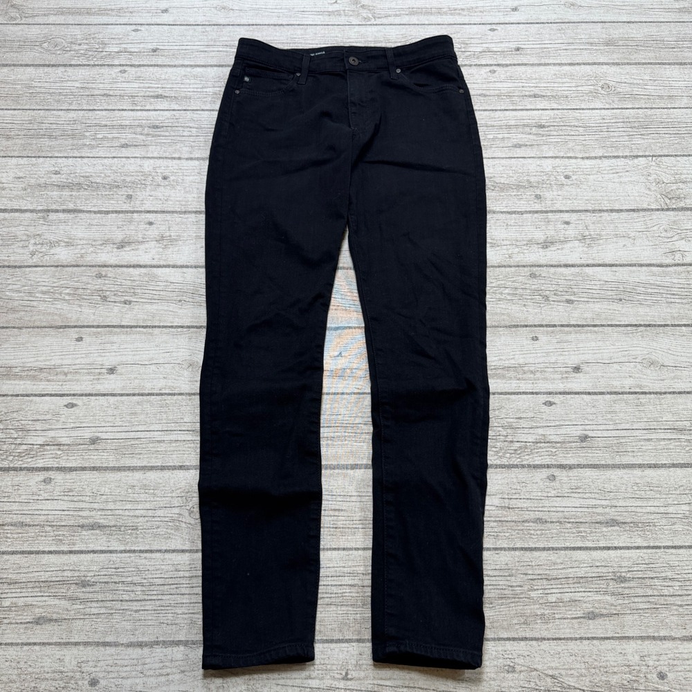 AG Adriano Goldschmied Jeans Womens 28 Black High Rise Denim Farrah Skinny Ankle